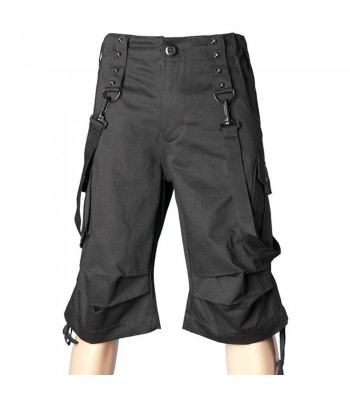 Men Gothic Shorts Black Punk Bondage Straps Short For Sale